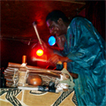 Lansiné playing the balafon